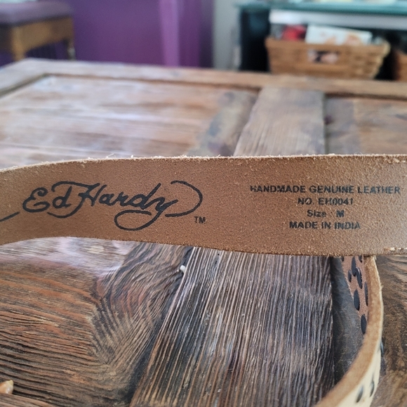 ED HARDY BELT MEDIUM GENUINE LEATHER